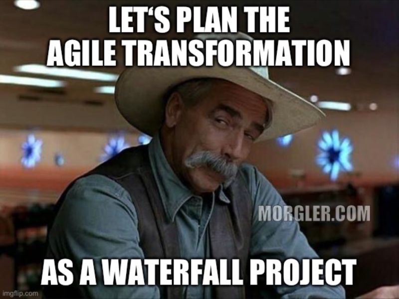Why do we plan agile transformations as waterfall projects?