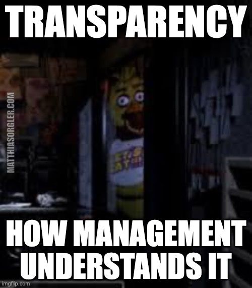 Cover for Transparency is damn misunderstood by many!